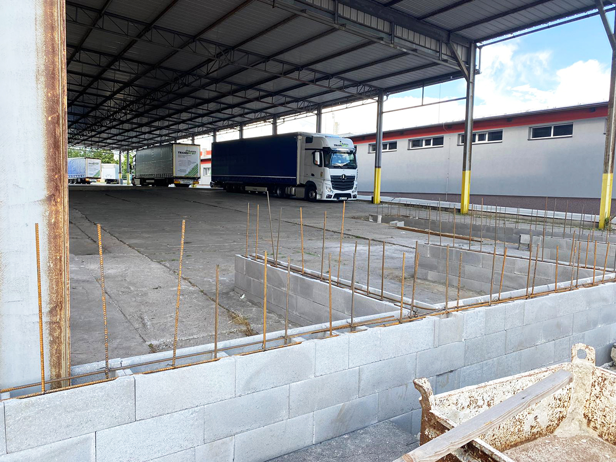 A new loading bay for trucks